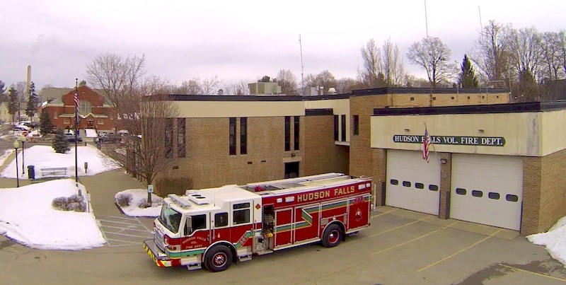 Hudson Falls Volunteer Fire Department's new truck is a 2013 Pierce Mega PUC with a 6 man cab, 1000 gallons of water capacity with a 1500 gpm pump. Jaws Engine Rescue 361