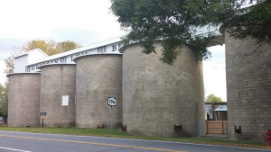 The Historic Coal Silos located on Maple Street.